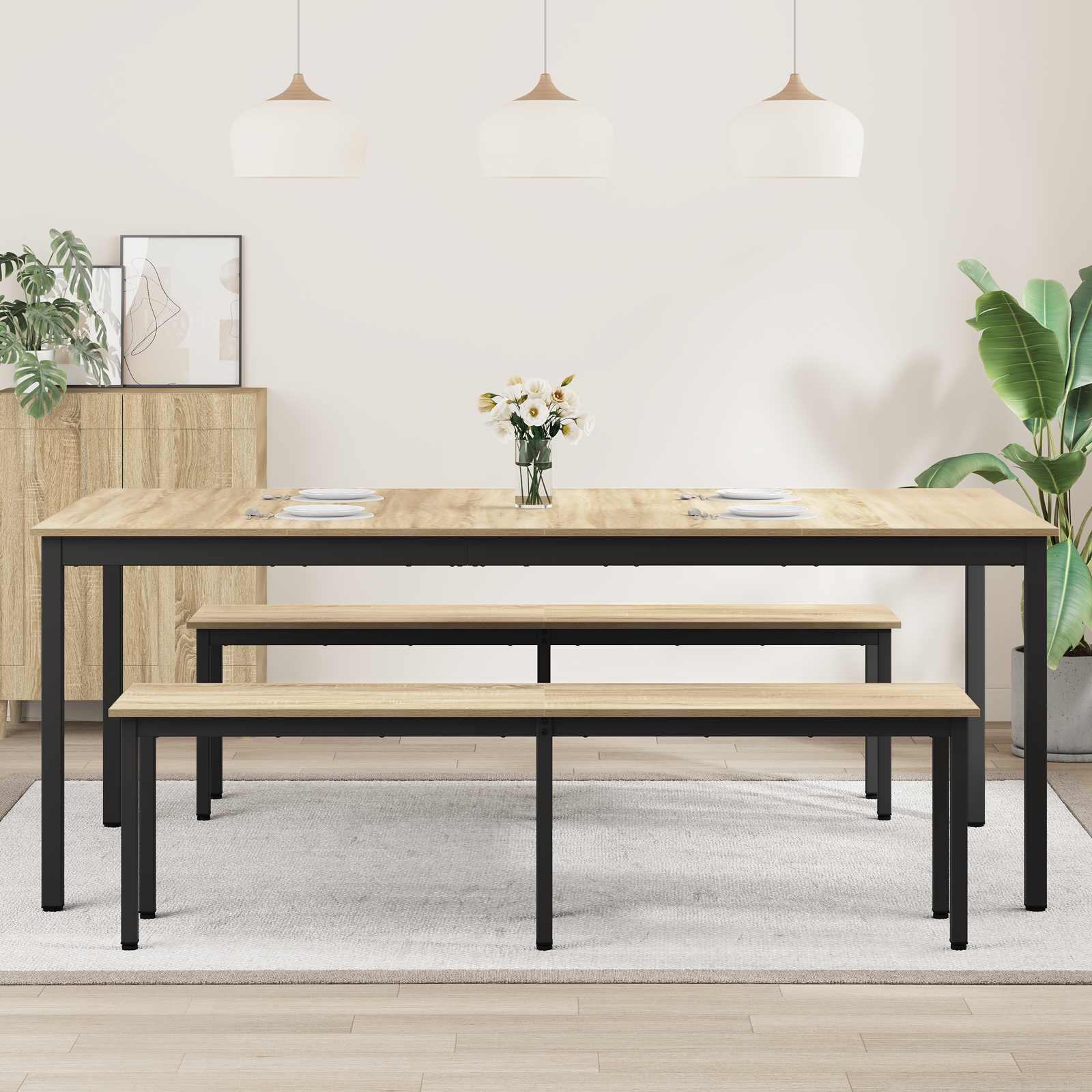 Τραπεζαρίες 200 x 100 x 75 cm Επεξεργασμένο Ξύλο Ορθογώνιος