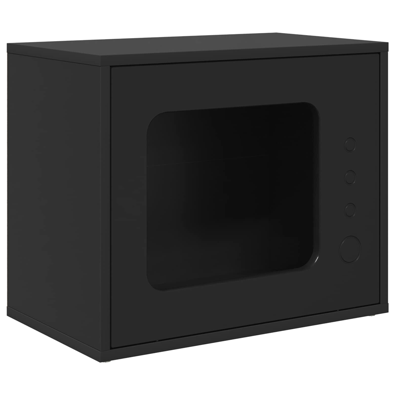 Σπίτι Γάτας Μαύρο 51 x 30 x 42,5 εκ Επεξεργασμένο Ξύλο
