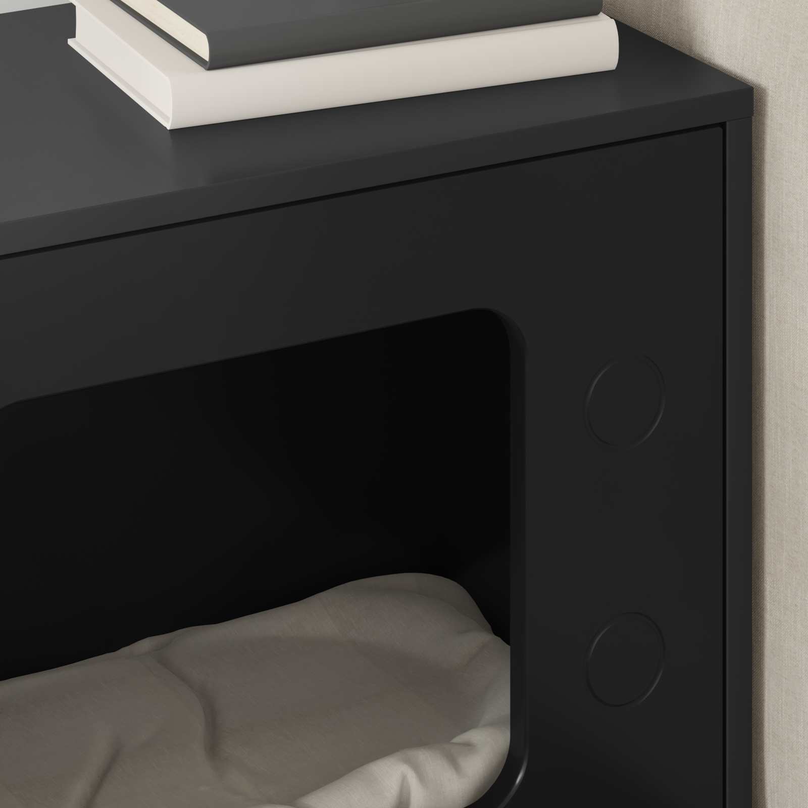 Σπίτι Γάτας Μαύρο 51 x 30 x 52 εκ. Επεξεργασμένο Ξύλο