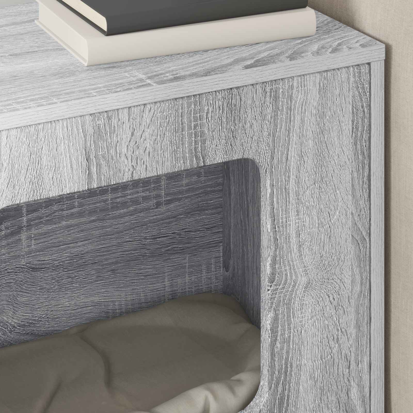 Σπίτι Γάτας Γκρι Sonoma 51 x 30 x 52 εκ. Επεξεργασμένο Ξύλο