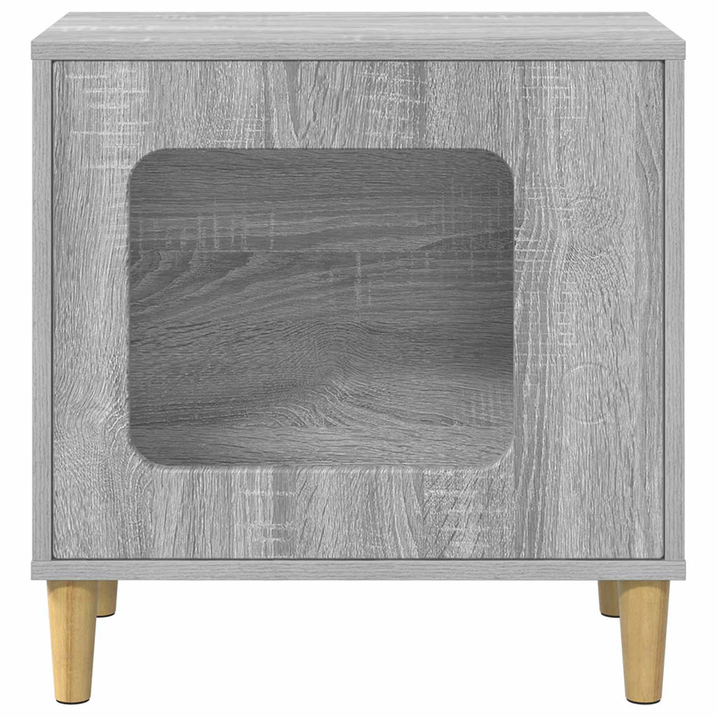 Σπίτι Γάτας Γκρι Sonoma 51 x 30 x 52 εκ. Επεξεργασμένο Ξύλο