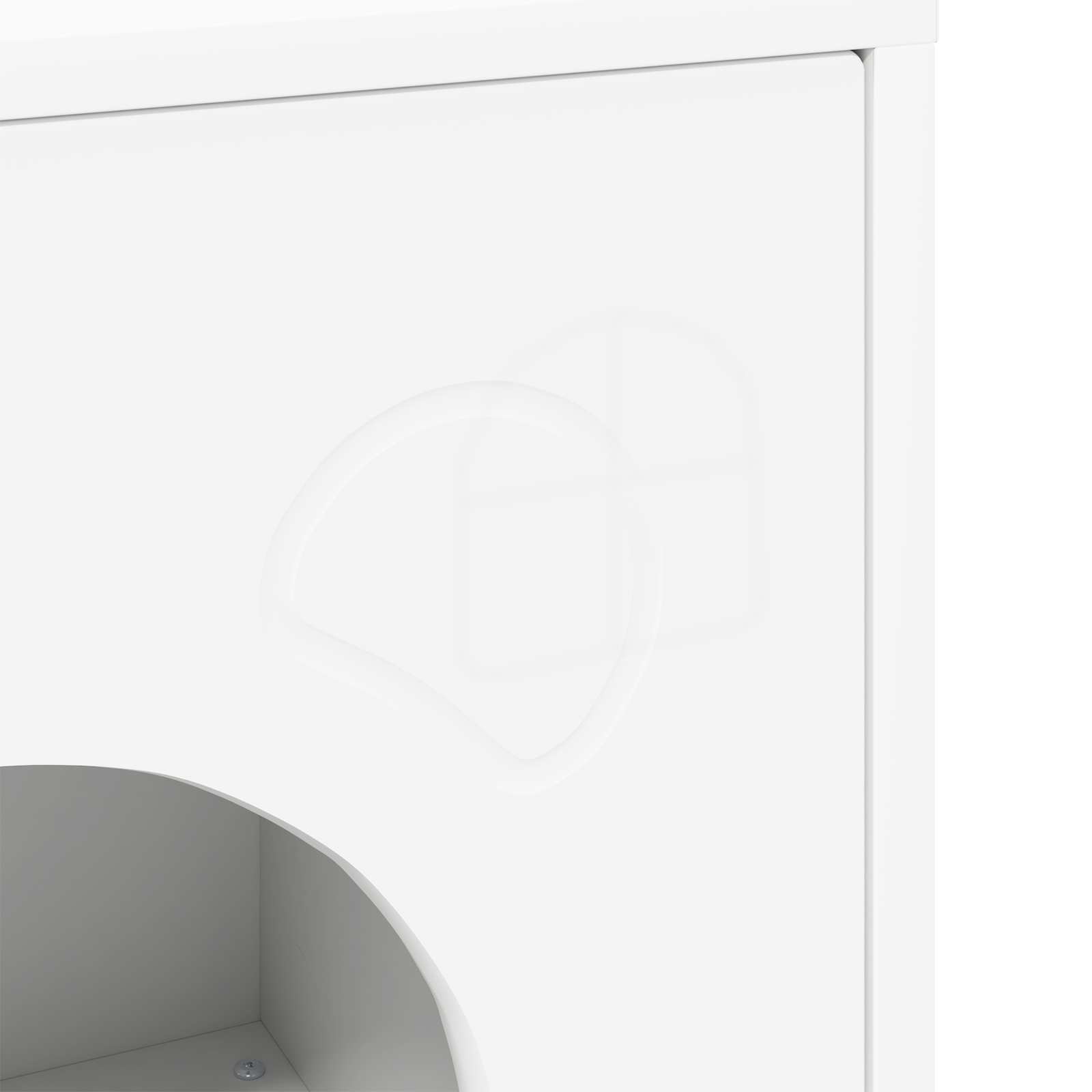 Σπίτι Γάτας Λευκό 42,5 x 40 x 53 εκ Επεξεργασμένο Ξύλο