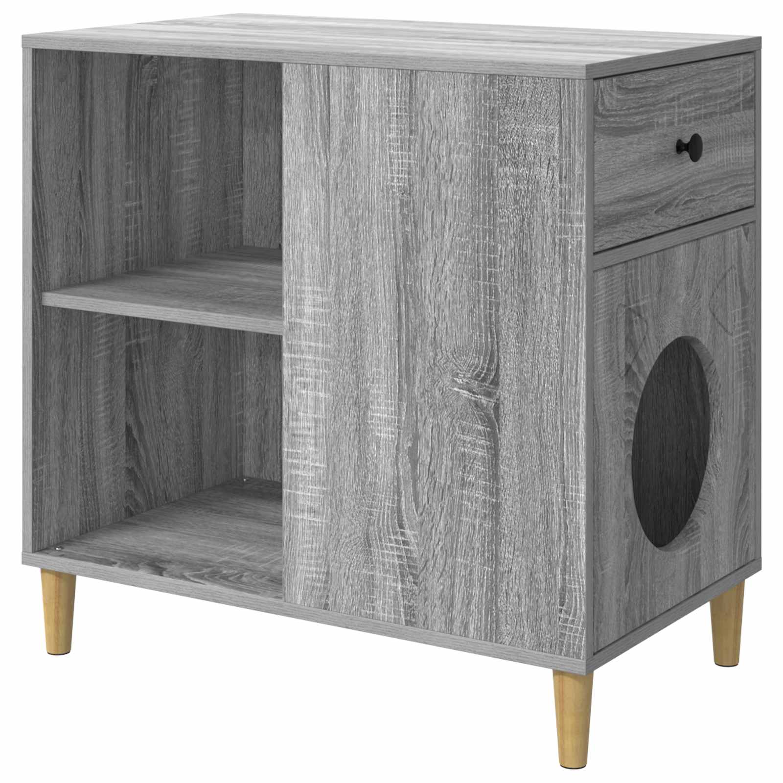 Σπίτι Γάτας Γκρι Sonoma 72 x 42,5 x 70 εκ. Επεξεργασμένο Ξύλο