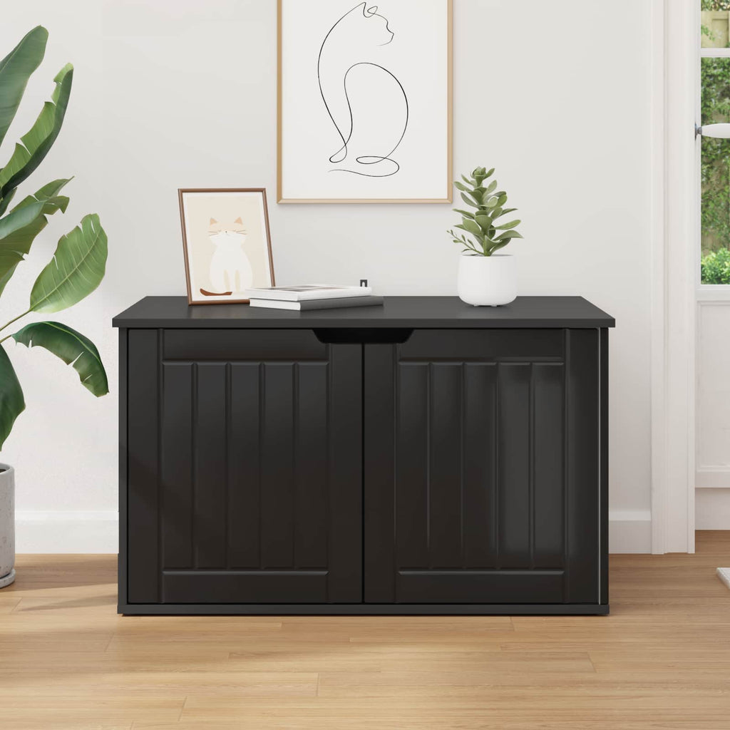 Σπίτι Γάτας Μαύρο 85 x 55 x 50,5 εκ Επεξεργασμένο Ξύλο