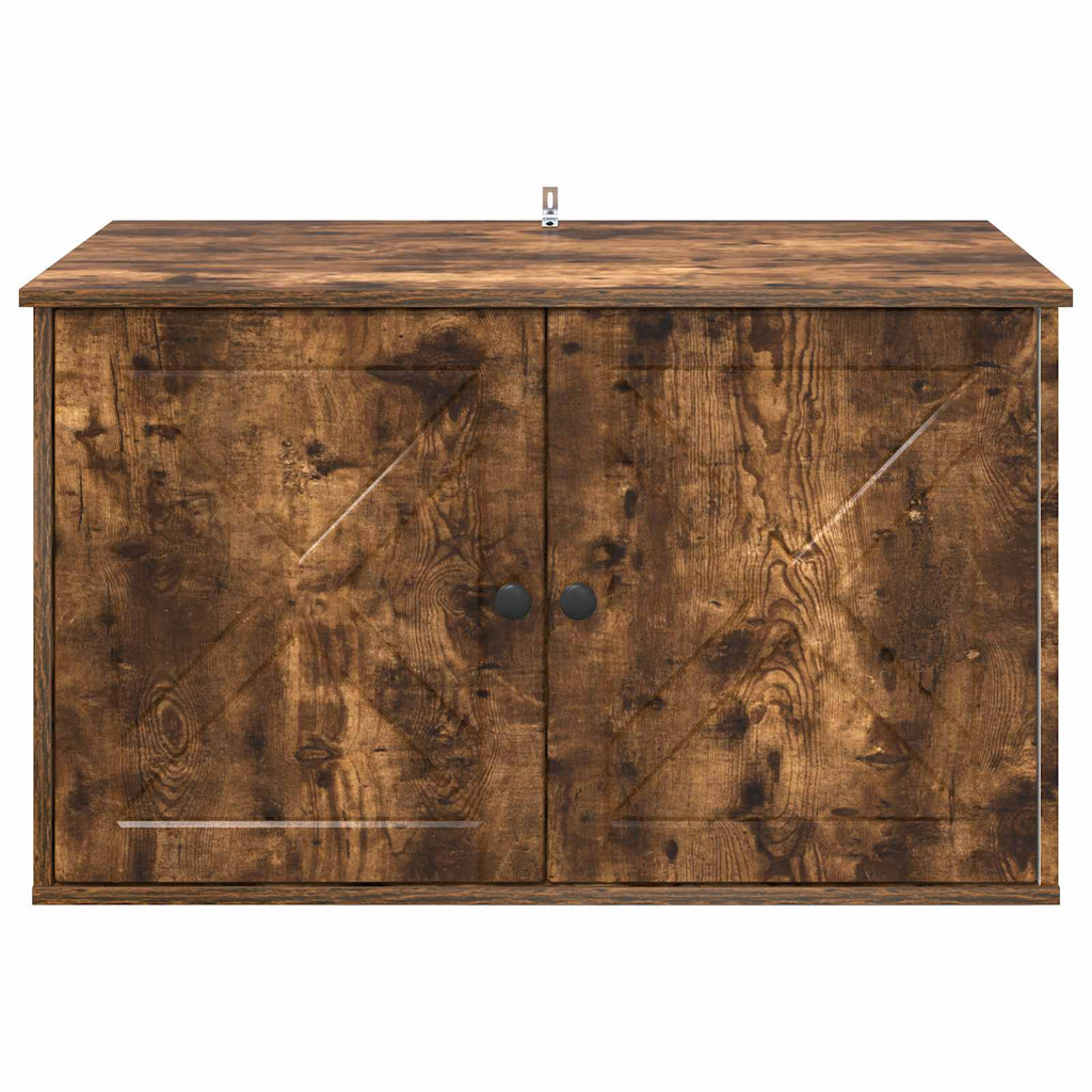 Σπίτι Γάτας Καπνισμένο Ξύλο Δρυός 85 x 55 x 50,5 εκ