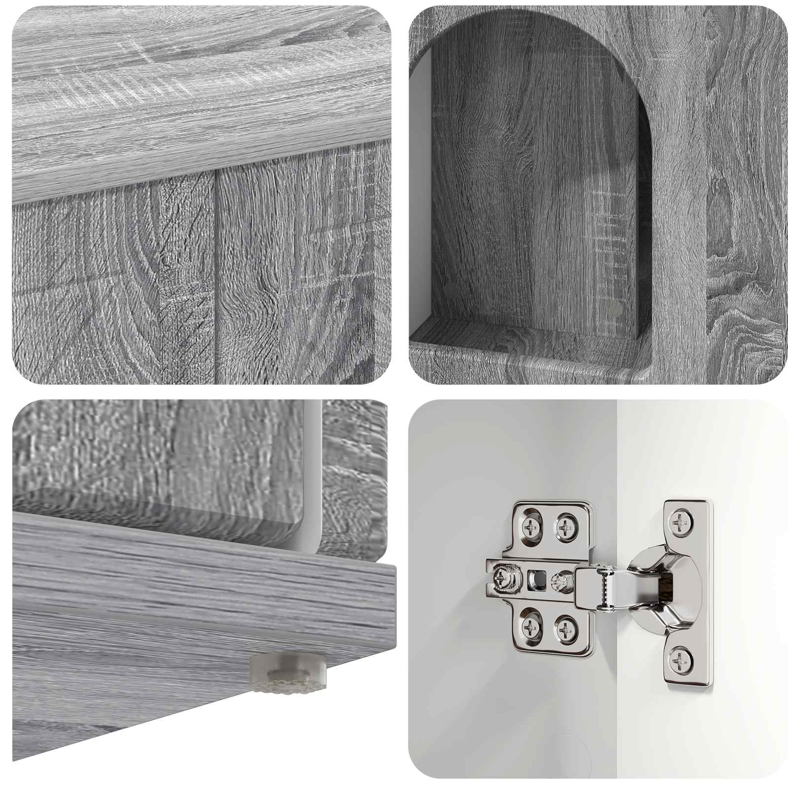 Σπίτι Γάτας Γκρι Sonoma 85 x 55 x 50,5 εκ Επεξεργασμένο Ξύλο