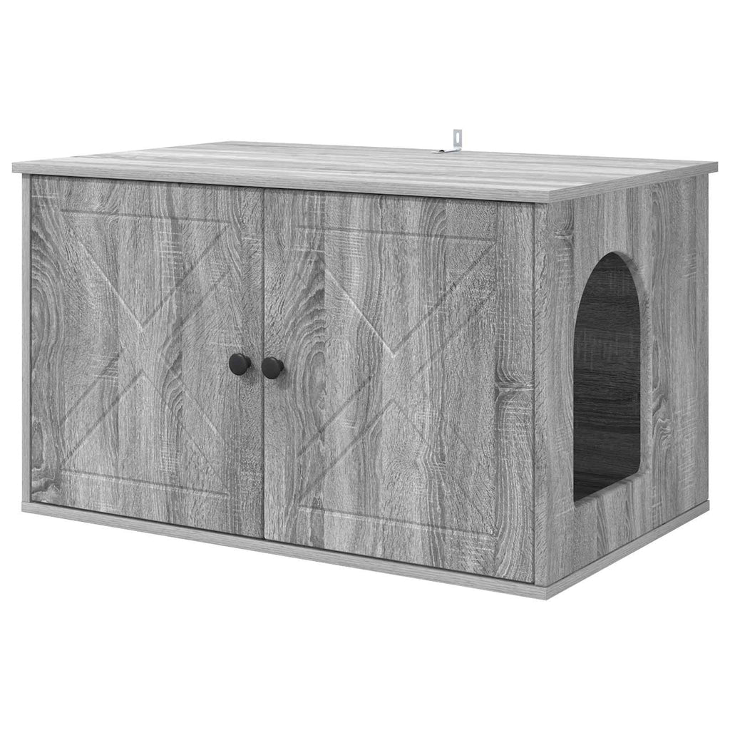 Σπίτι Γάτας Γκρι Sonoma 85 x 55 x 50,5 εκ Επεξεργασμένο Ξύλο