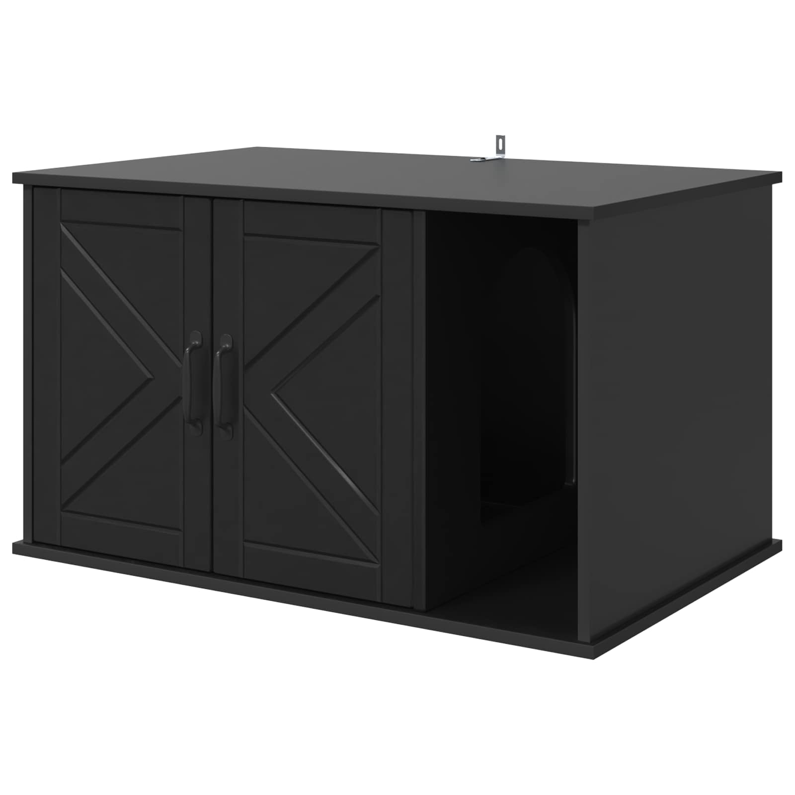 Σπίτι Γάτας Μαύρο 85 x 55 x 50,5 εκ Επεξεργασμένο Ξύλο