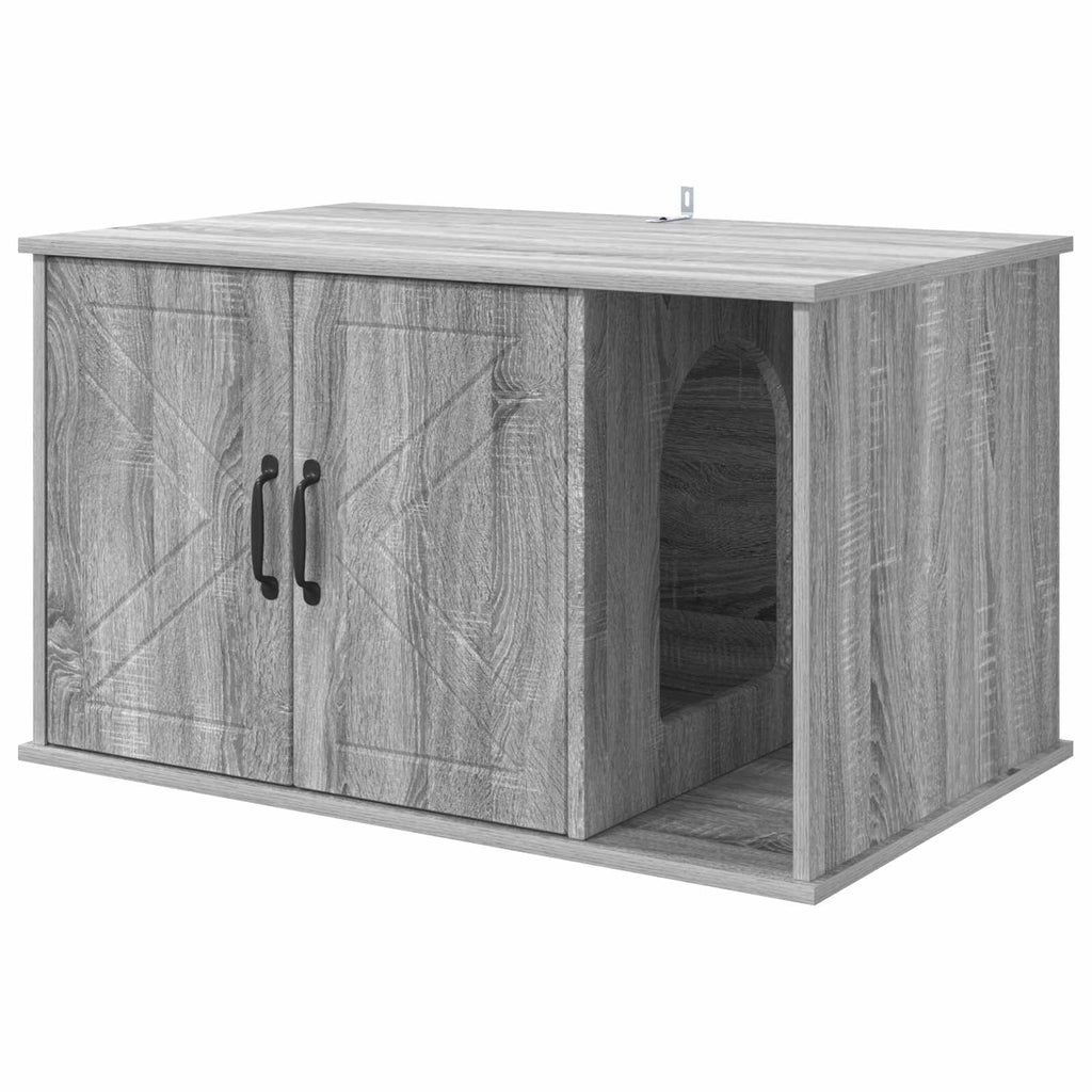 Σπίτι Γάτας Γκρι Sonoma 85 x 55 x 50,5 εκ Επεξεργασμένο Ξύλο