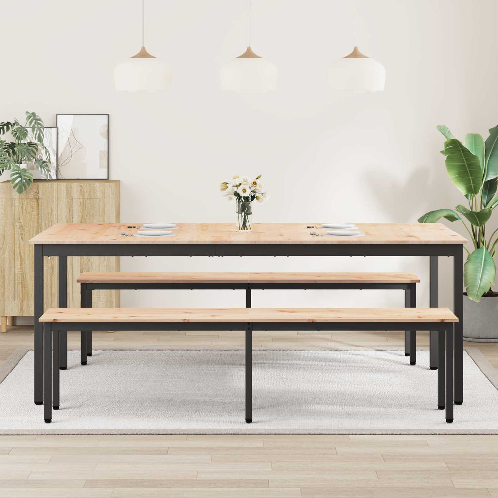 Τραπεζαρία Φυσικό 200 x 100 x 75 cm Στερεά ξυλεία πεύκου