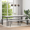 Τραπεζαρία Λευκό 200 x 100 x 75 cm Στερεά ξυλεία πεύκου