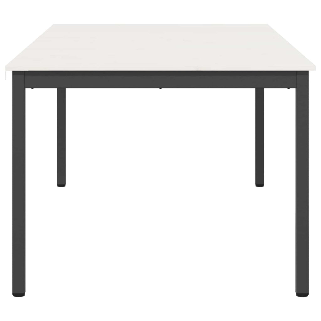 Τραπεζαρία Λευκό 200 x 100 x 75 cm Στερεά ξυλεία πεύκου
