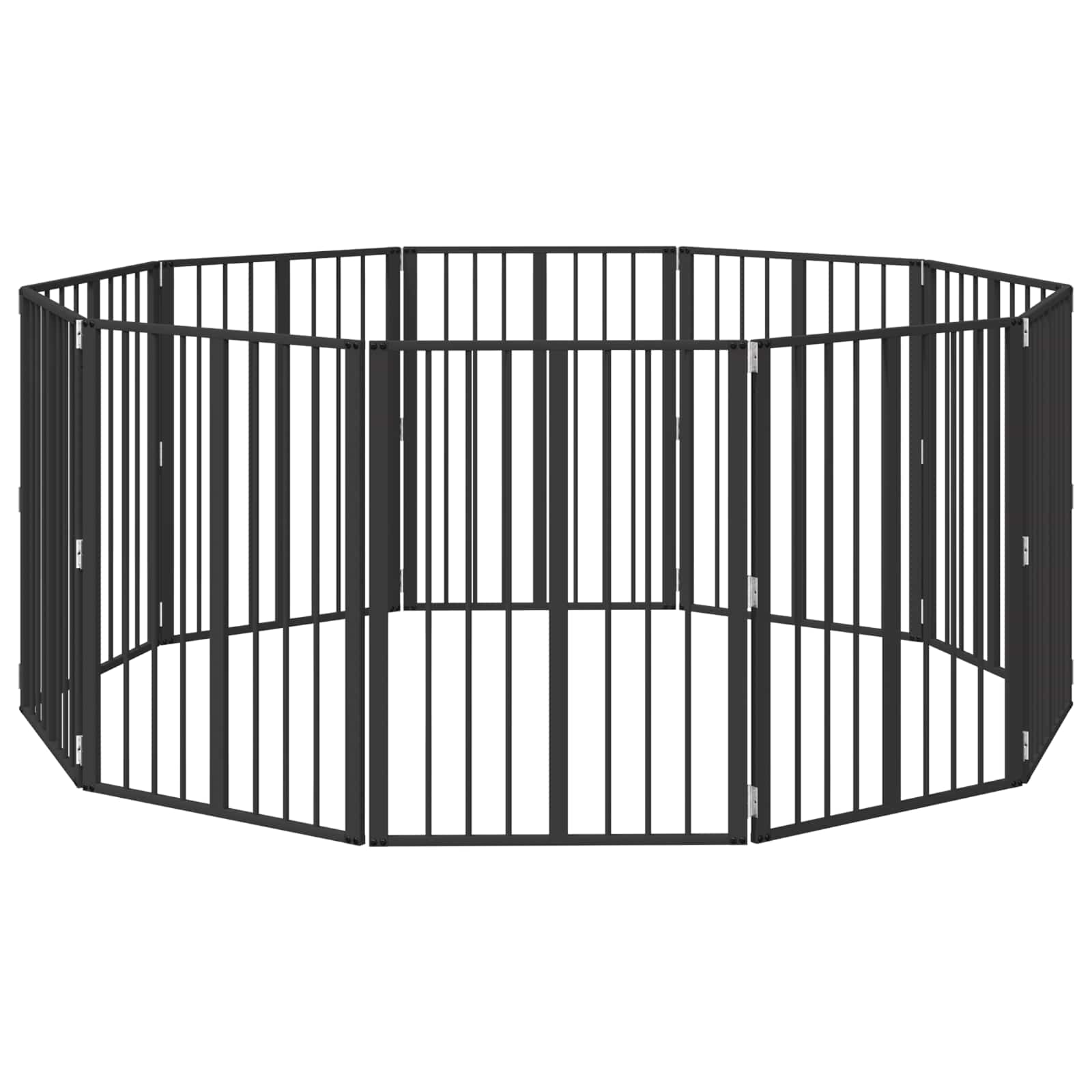 Πόρτα Σκύλου 10 τμχ. Μαύρο 60 x 80 cm Γαλβανισμένος Χάλυβας