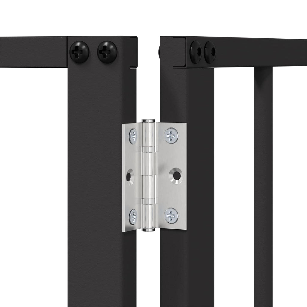 Πόρτα Σκύλου 6 τμχ. Μαύρο 60 x 60 cm Γαλβανισμένος Χάλυβας