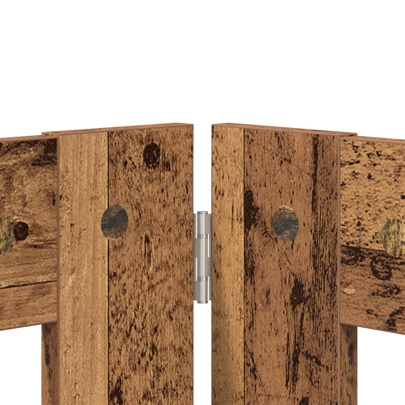 Στερεωμένη γυαλιστερή πύλη για σκύλους 6 τμχ. Παλαιωμένο ξύλο