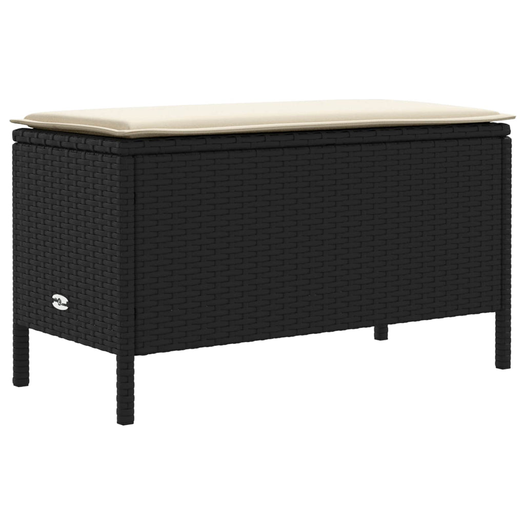Σκαμπό Κήπου Μαύρο και Κρέμα 80 x 38 x 45 cm Ράτα PE