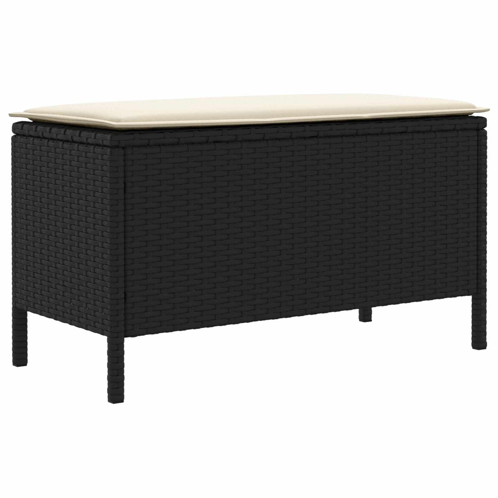 Σκαμπό Κήπου Μαύρο και Κρέμα 80 x 38 x 45 cm Ράτα PE