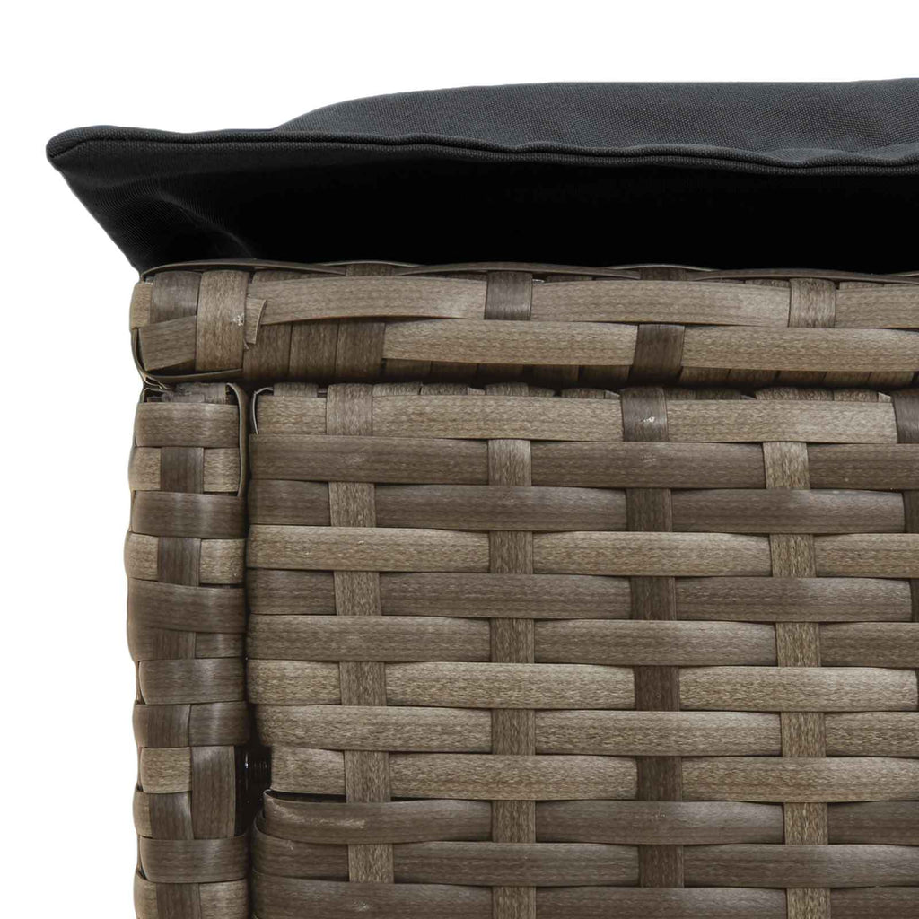 Σκαμπό Κήπου Γκρι και Σκούρο Γκρι 80 x 38 x 45 cm Ράτα PE