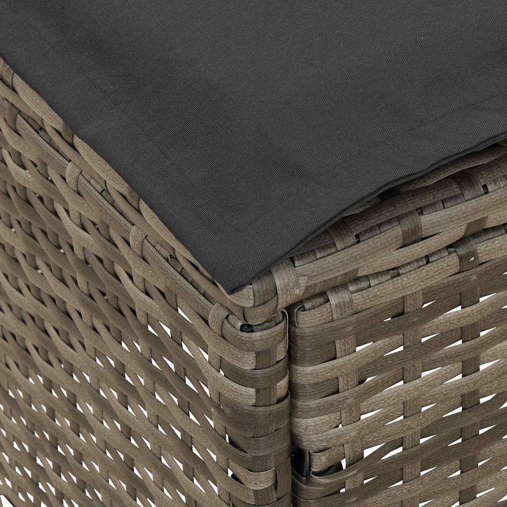 Σκαμπό Κήπου Γκρι και Σκούρο Γκρι 80 x 38 x 45 cm Ράτα PE