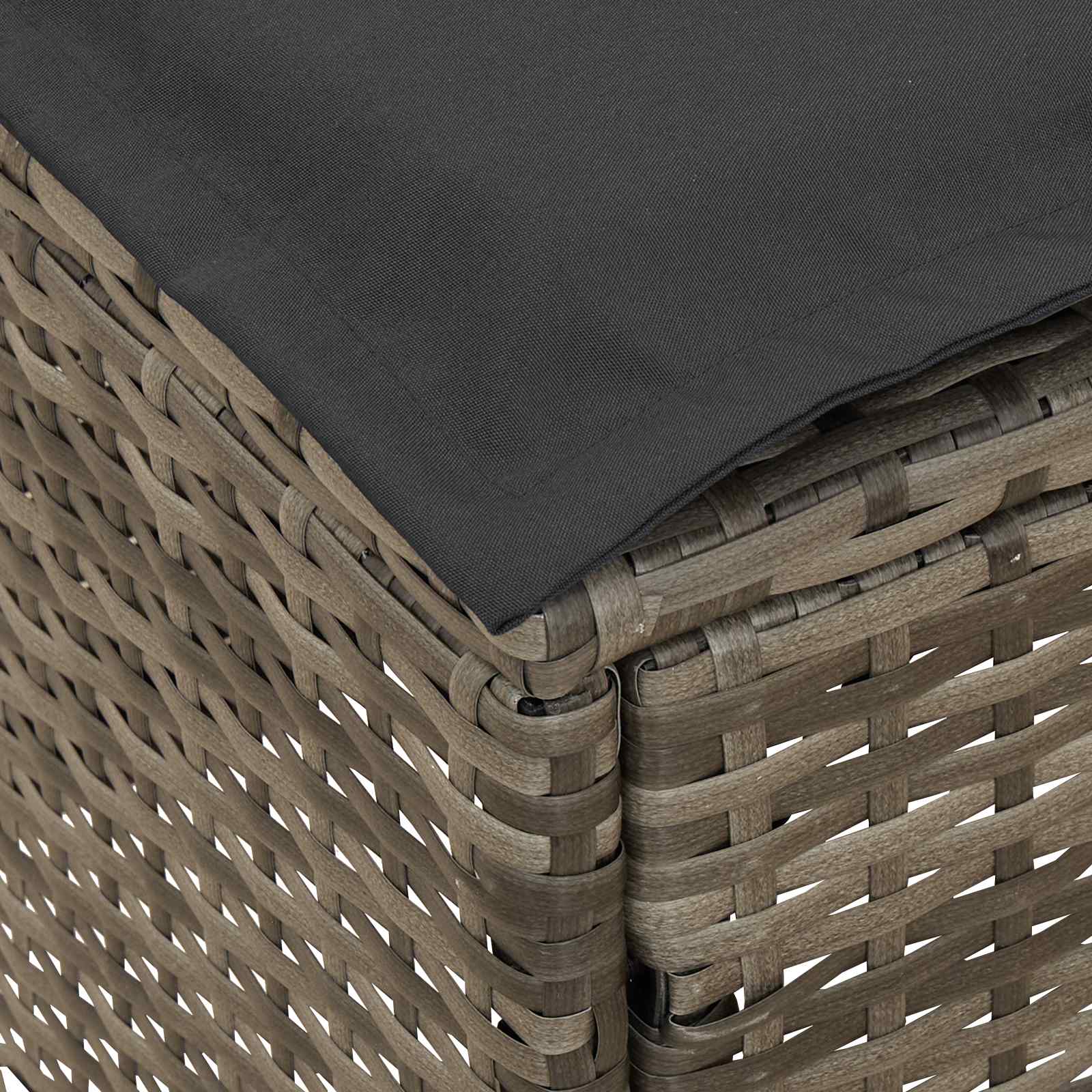 Σκαμπό Κήπου Γκρι και Σκούρο Γκρι 80 x 38 x 45 cm Ράτα PE