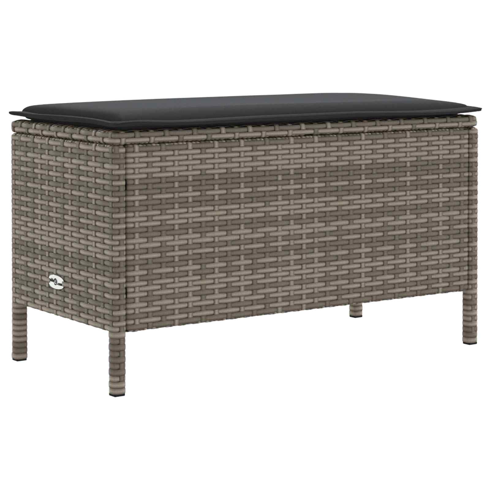 Σκαμπό Κήπου Γκρι και Σκούρο Γκρι 80 x 38 x 45 cm Ράτα PE
