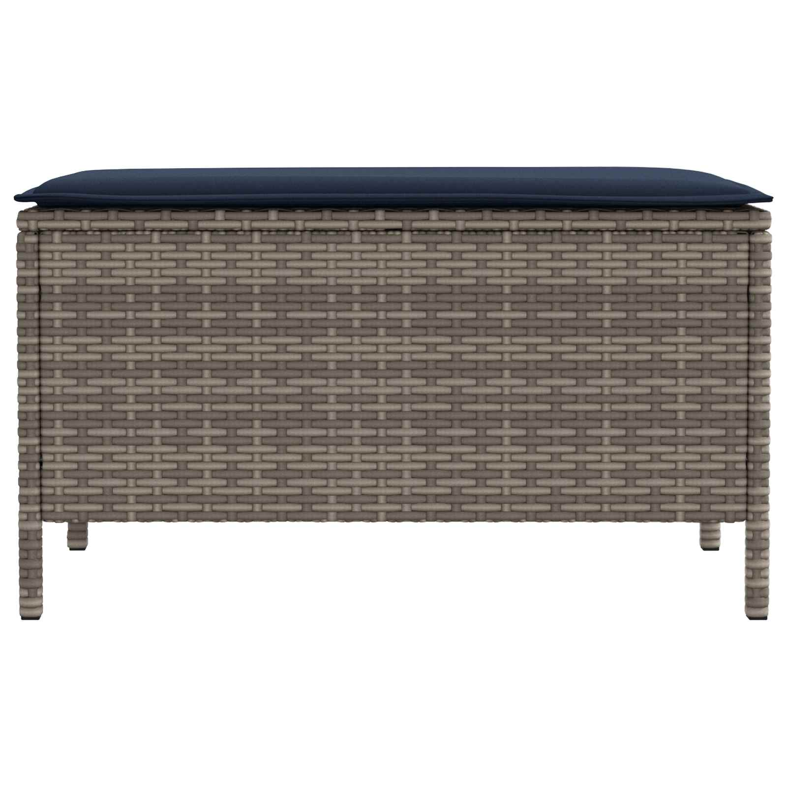 Σκαμπό Κήπου Γκρι και Navy Blue 80 x 38 x 42 εκ Ράτα PE