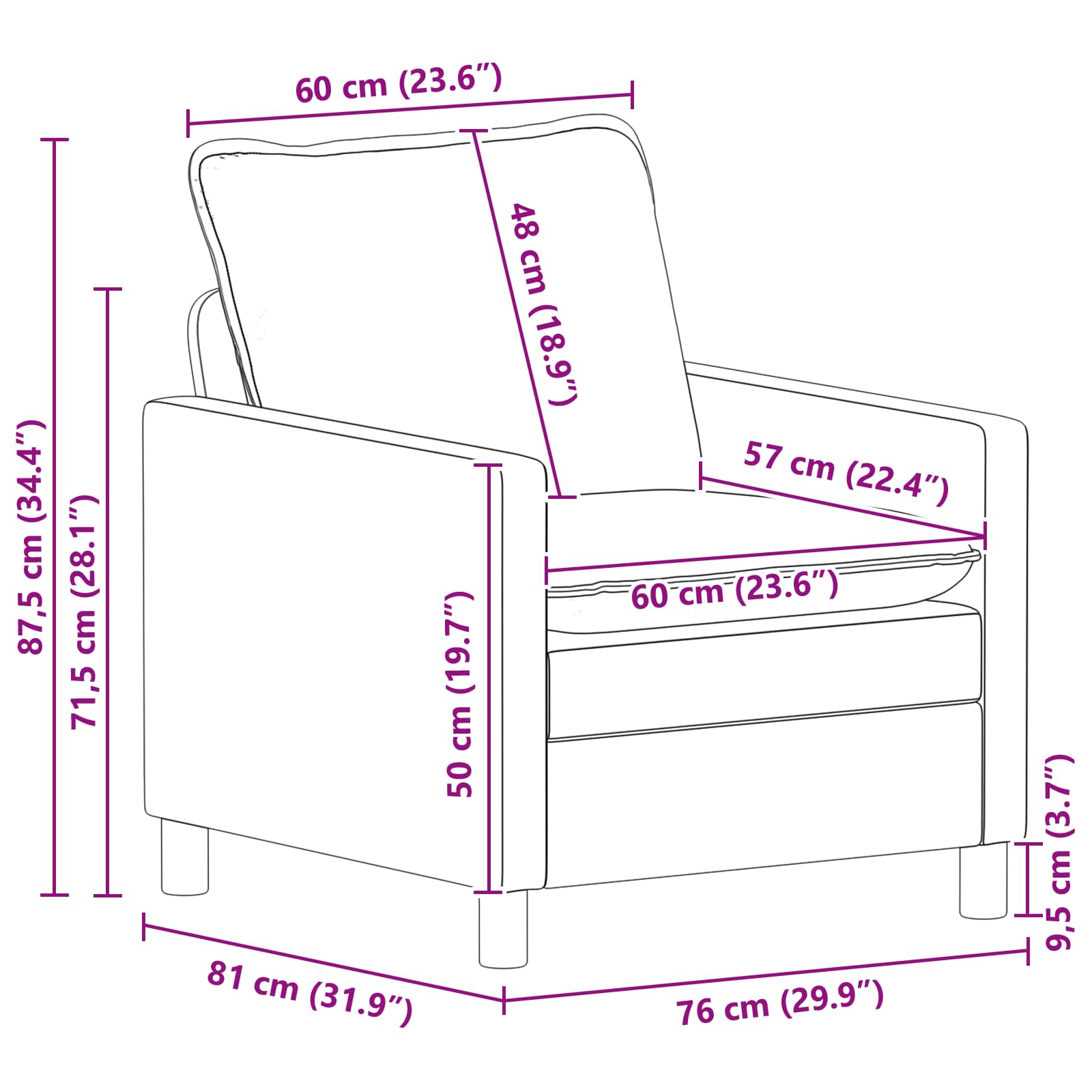 Σετ Καναπέ 2 τμχ. Taupe Ύφασμα