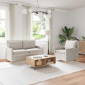 Σετ Καναπέ 2 τμχ. Κρεμ Πολυεστέρας