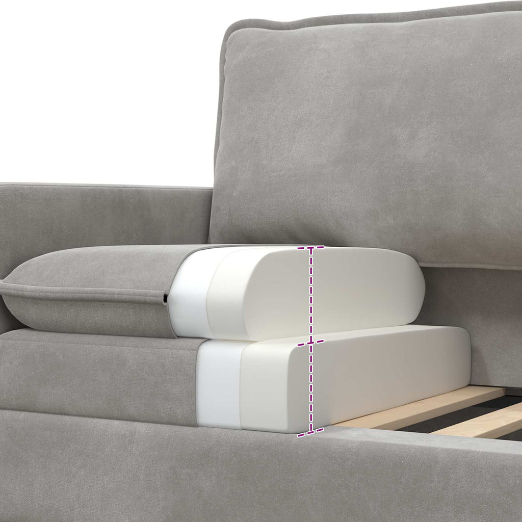 Καναπές Ανοιχτό γκρι 76 x 81 x 87,5 εκ Βελούδο