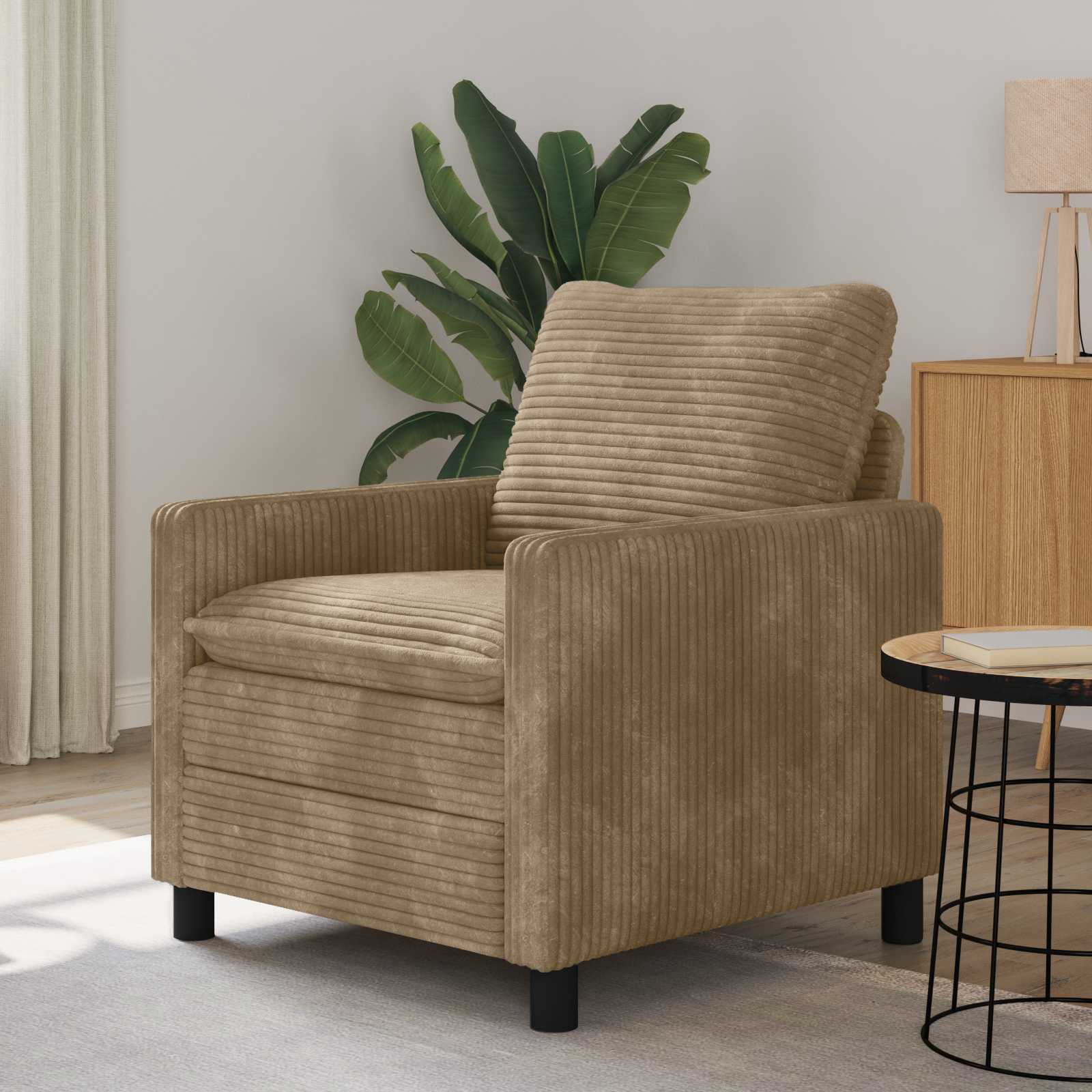 Καναπές Taupe 76 x 81 x 87,5 εκ Πολυεστέρας