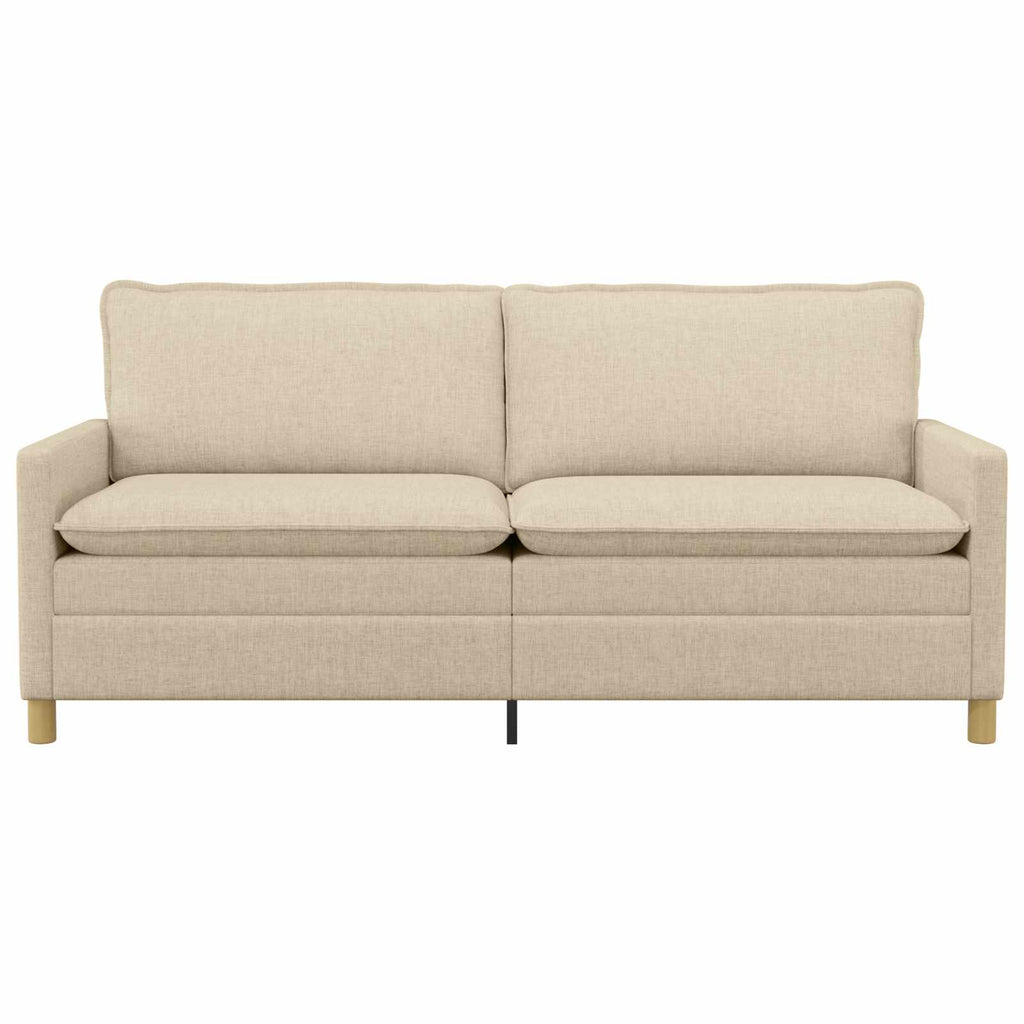 Καναπές Κρεμ 196 x 81 x 87,5 εκ. Ύφασμα
