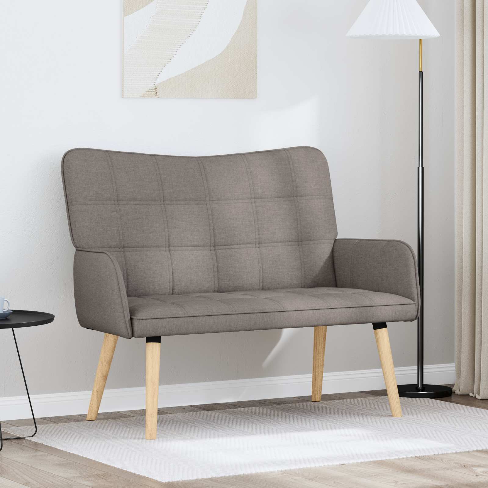 Καναπές 2 ατόμων Taupe 115 x 61 x 87 εκ. Ύφασμα