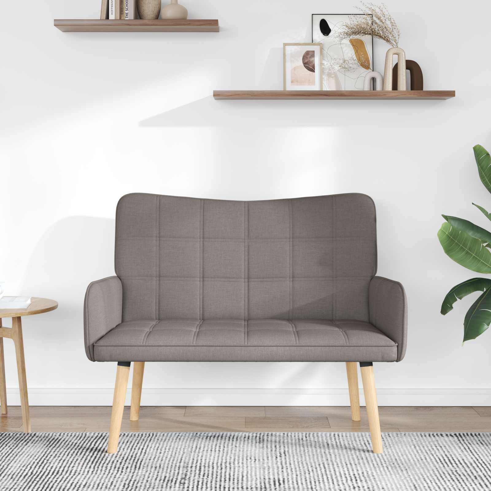 Καναπές 2 ατόμων Taupe 115 x 61 x 87 εκ. Ύφασμα
