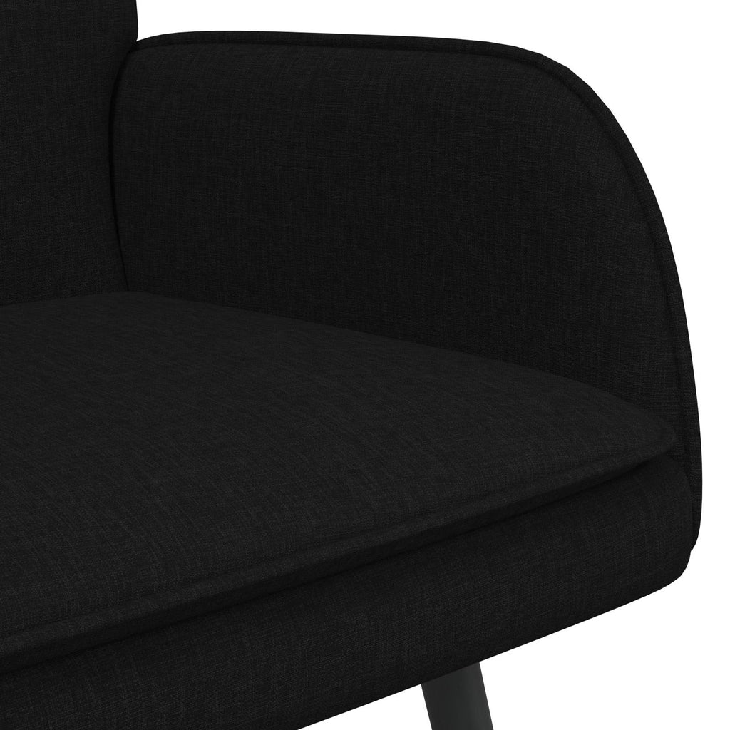 Καναπές 2 ατόμων Μαύρο 115 x 61 x 87 εκ. Ύφασμα