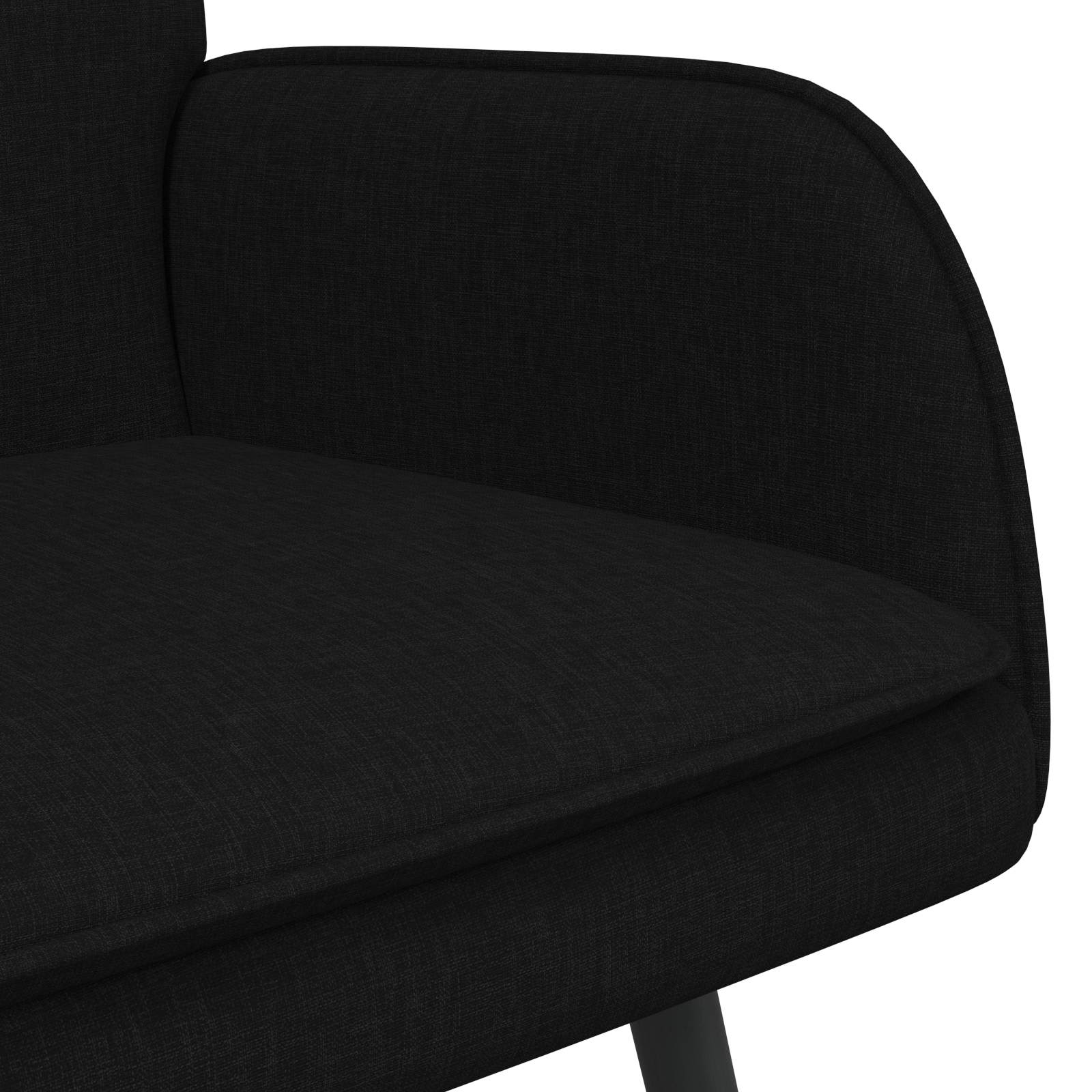Καναπές 2 ατόμων Μαύρο 115 x 61 x 87 εκ. Ύφασμα