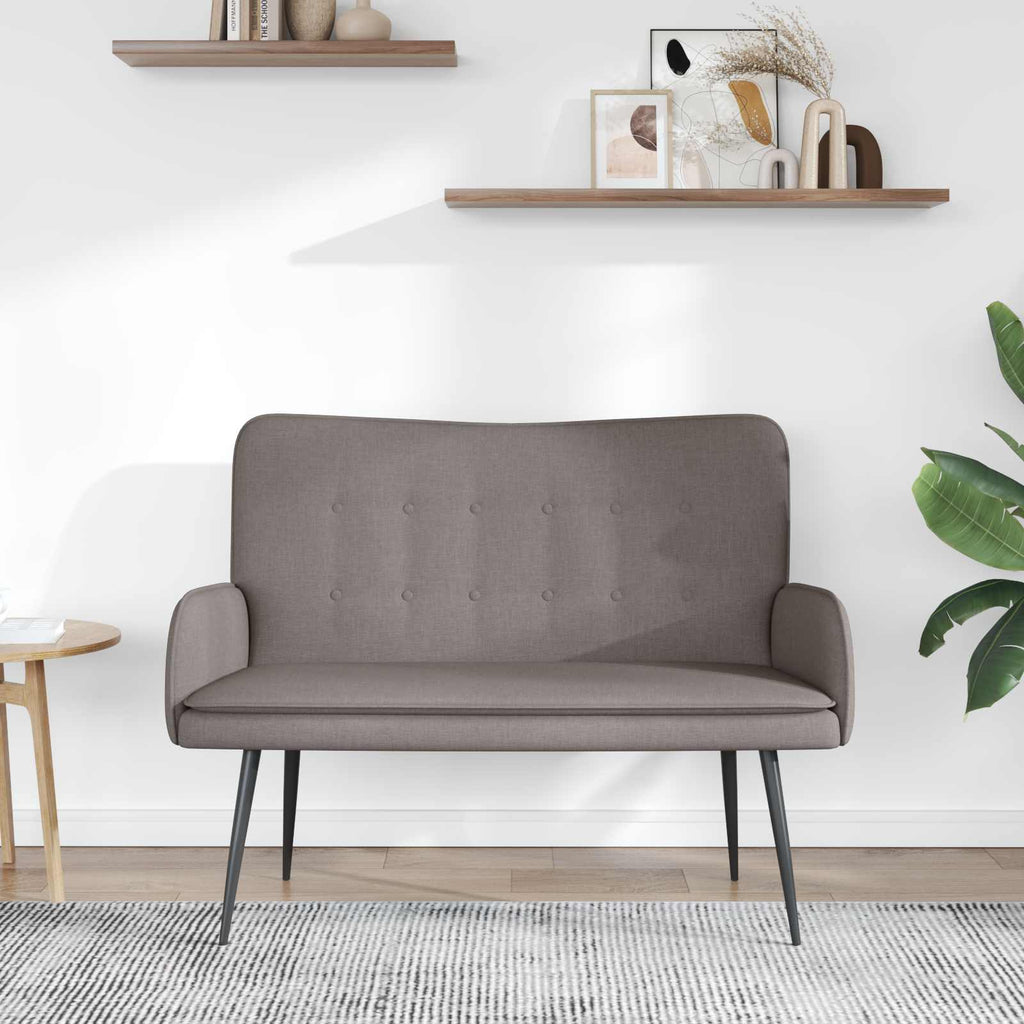 Καναπές 2 ατόμων Taupe 115 x 61 x 87 εκ. Ύφασμα
