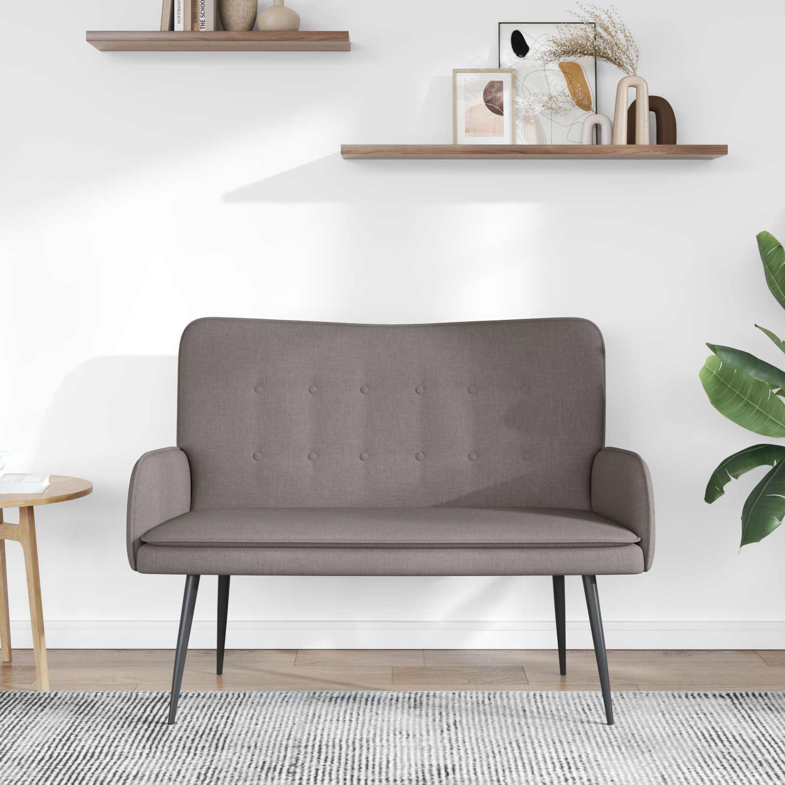 Καναπές 2 ατόμων Taupe 115 x 61 x 87 εκ. Ύφασμα