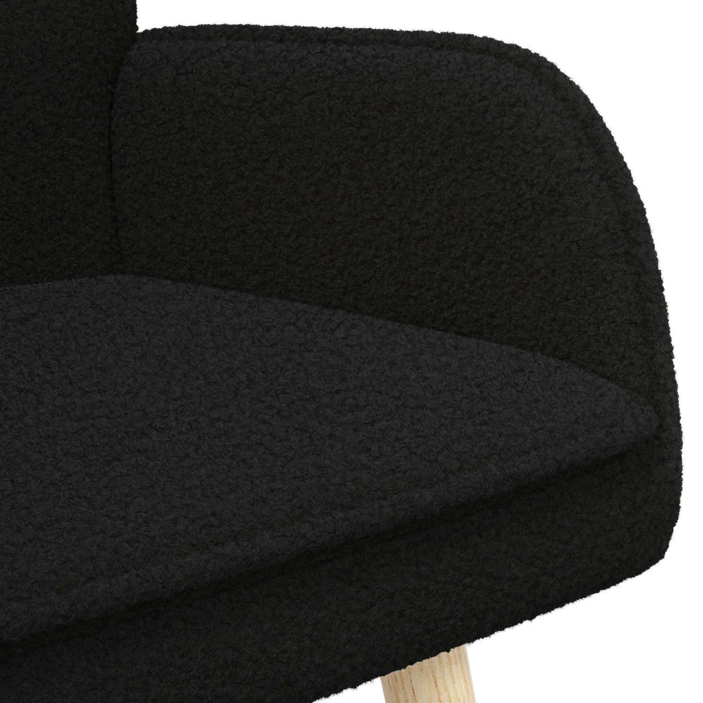 Καναπές 2 ατόμων Μαύρο 115 x 61 x 87 εκ. Μπουκλέ