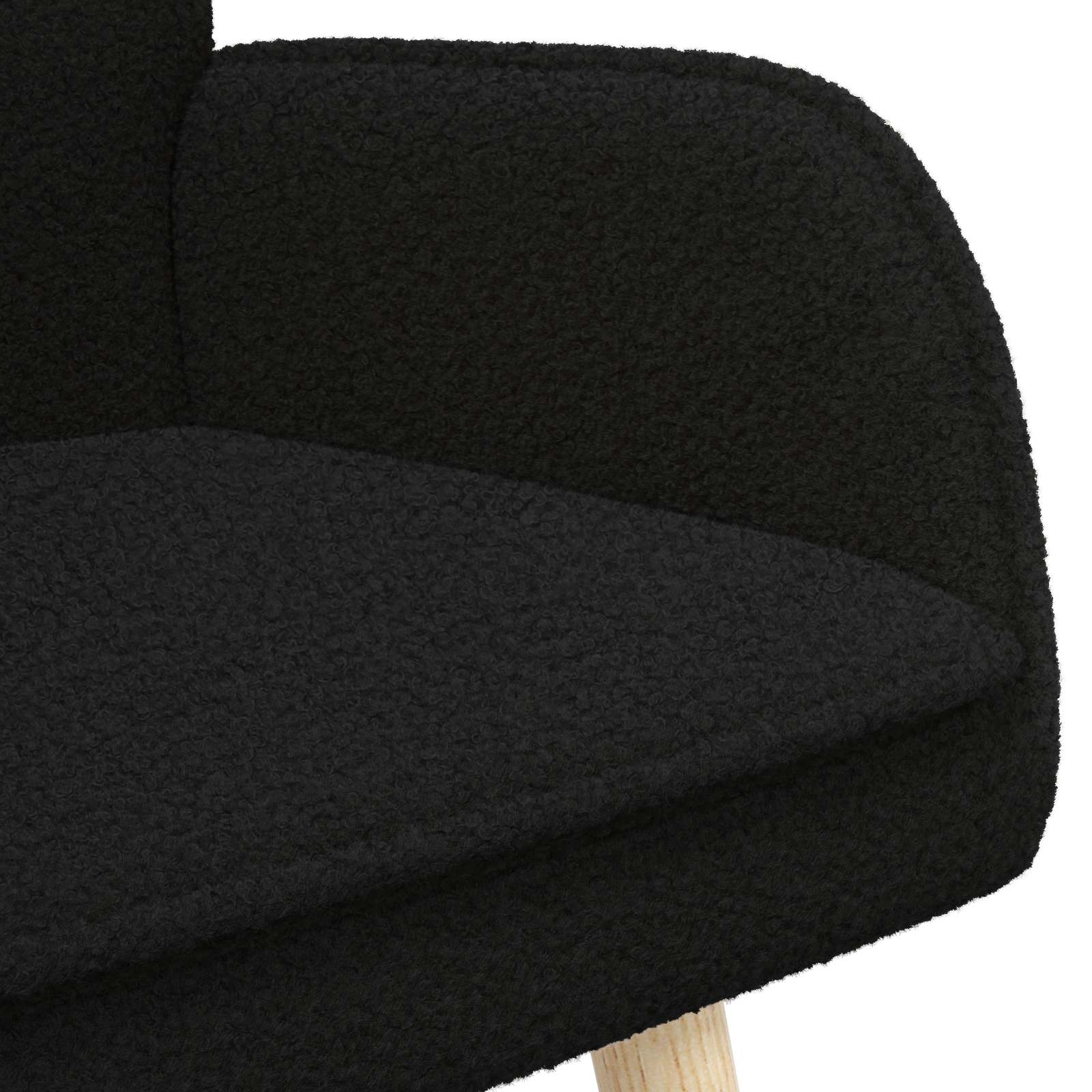 Καναπές 2 ατόμων Μαύρο 115 x 61 x 87 εκ. Μπουκλέ