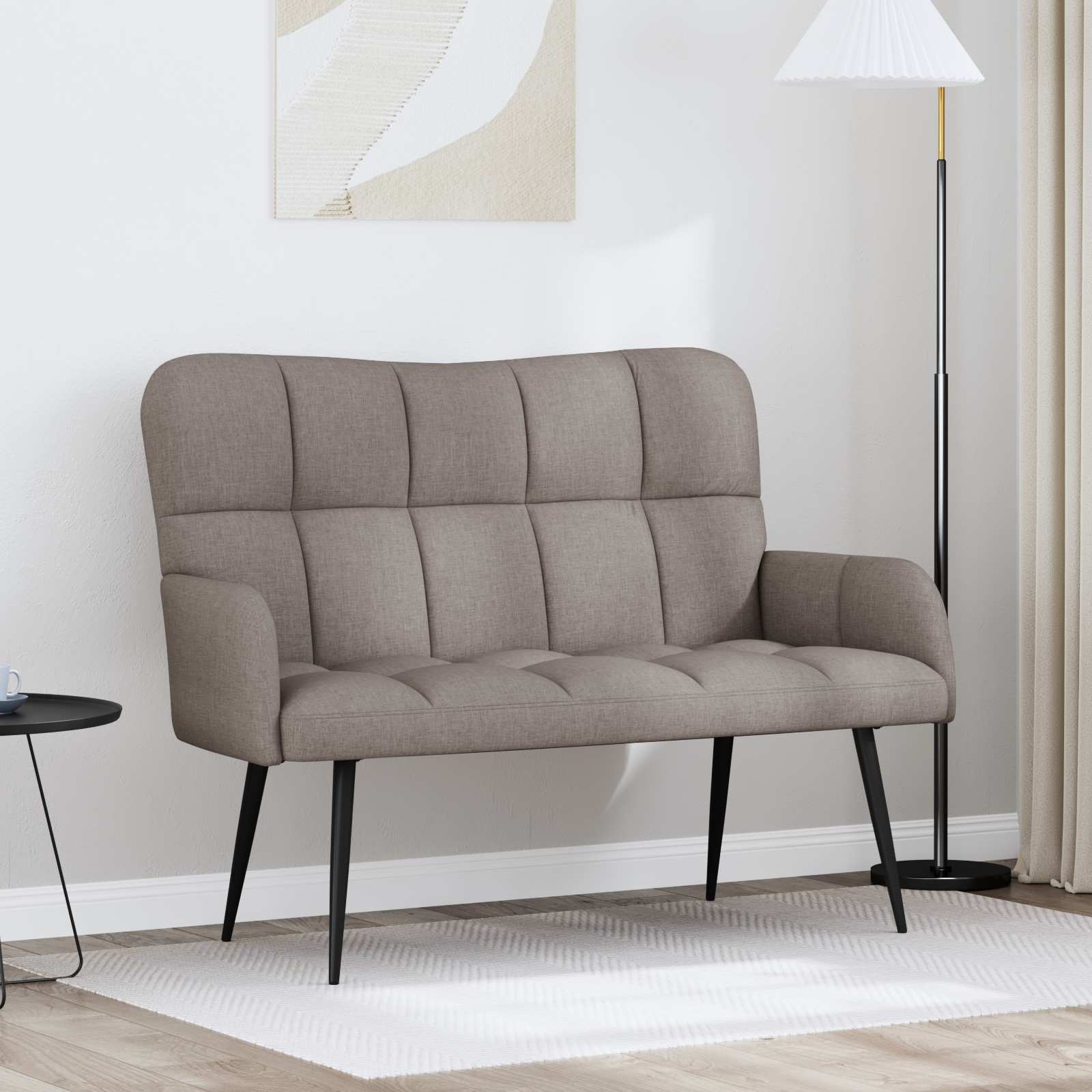 Καναπές 2 ατόμων Taupe 115 x 61 x 87 εκ. Ύφασμα