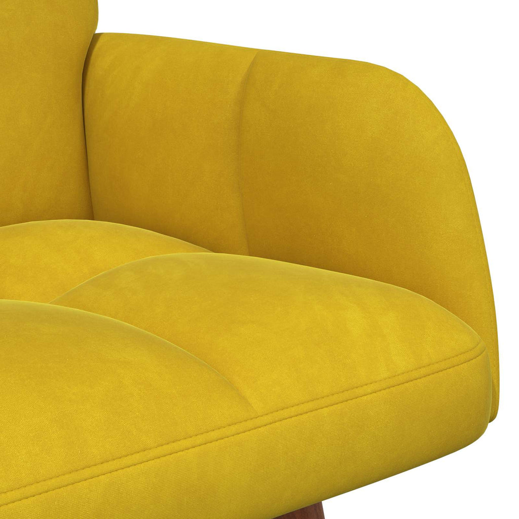 Καναπές 2 ατόμων Κίτρινο 115 x 61 x 87 εκ. Βελούδο