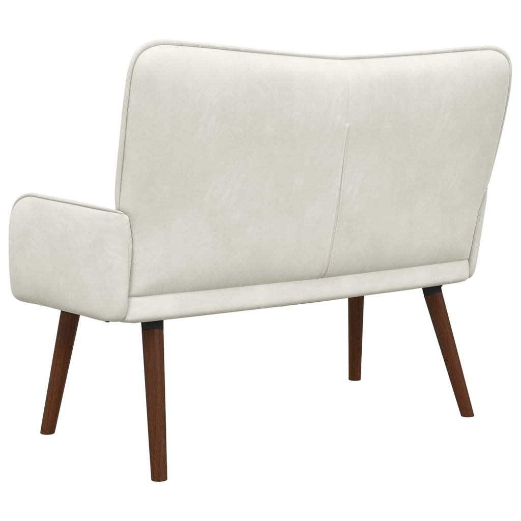 Καναπές 2 ατόμων Κρεμ 115 x 61 x 87 εκ. Βελούδο