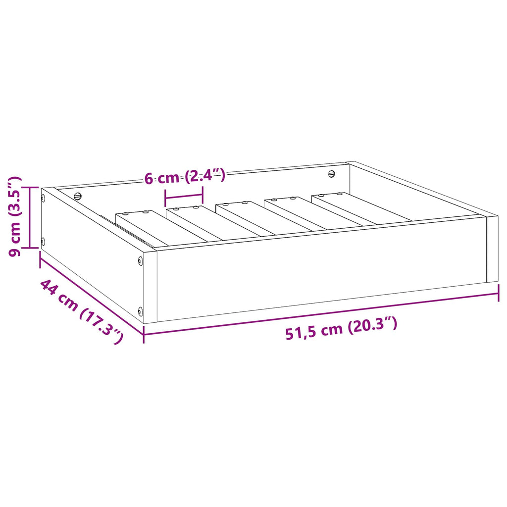 Κρεβάτι Σκύλου Κερωτό καφέ 51,5 x 44 x 9 cm Στερεό ξύλο πεύκου