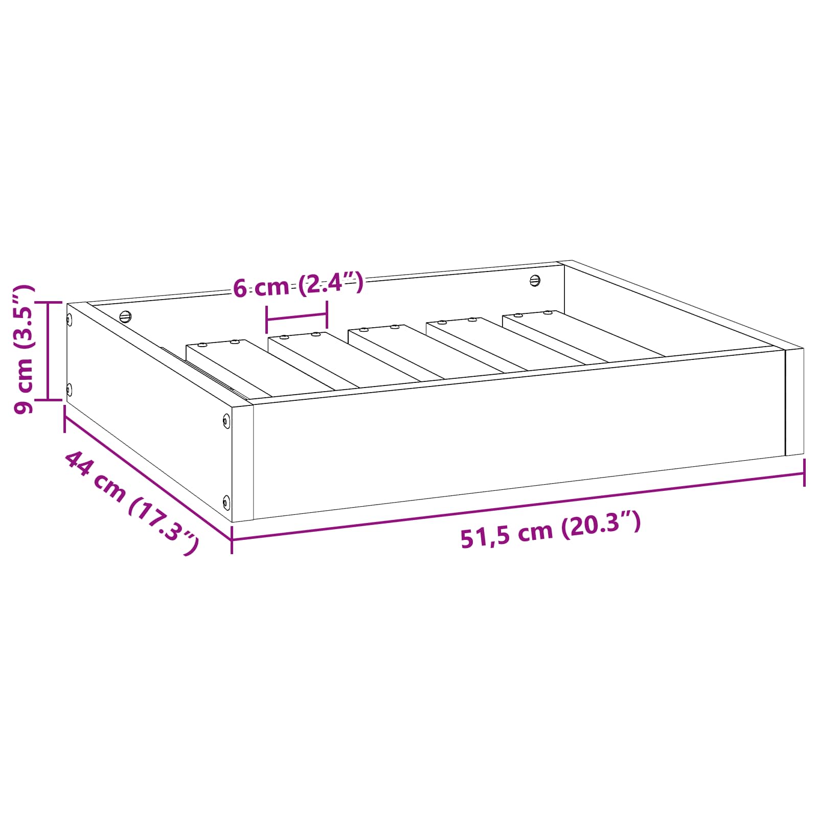 Κρεβάτι Σκύλου Κερωτό καφέ 51,5 x 44 x 9 cm Στερεό ξύλο πεύκου