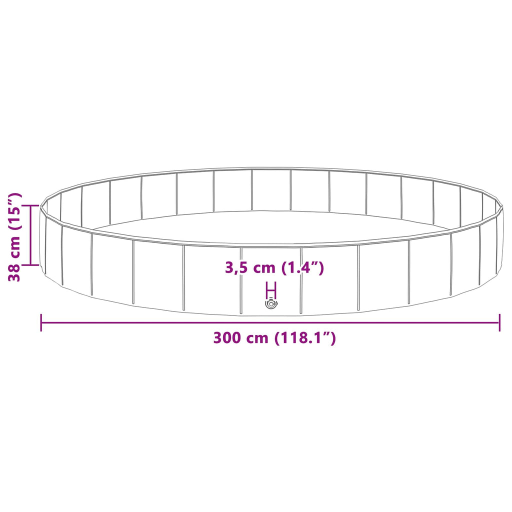 Πισίνα Σκύλου Ø300 x 38 cm Χοντρό PVC Μπλε