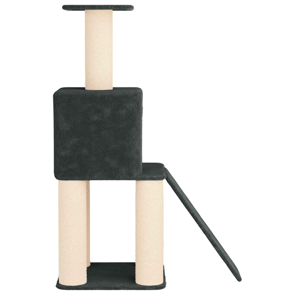 Δέντρο γάτας με στύλους ξύρας Σκούρο Γκρι 146 cm