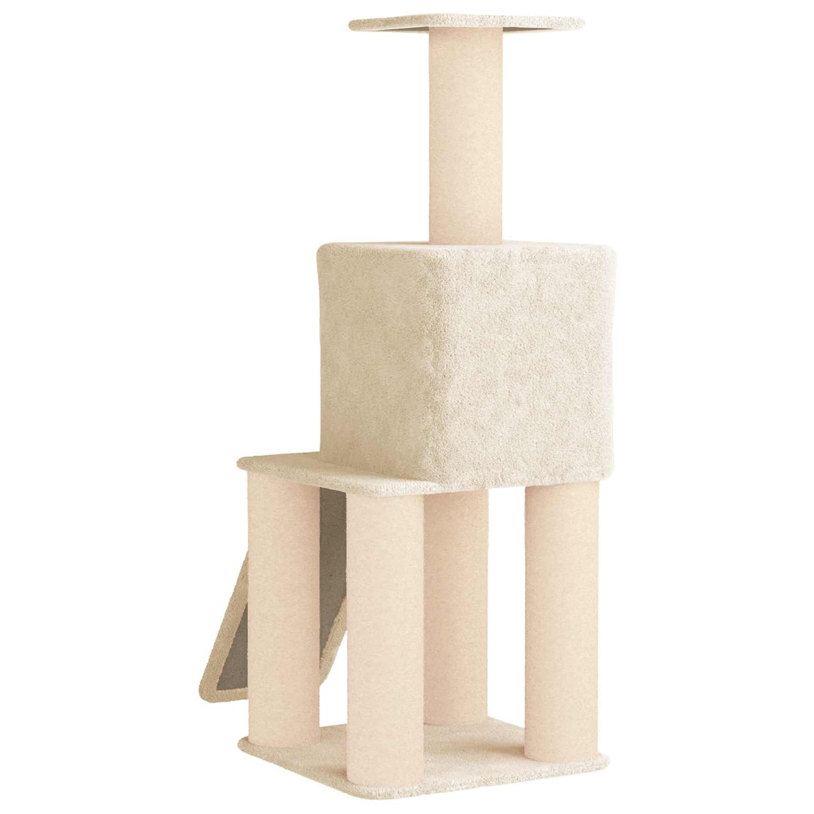 Δέντρο γάτας με στύλους ξύρας Κρεμ 146 cm