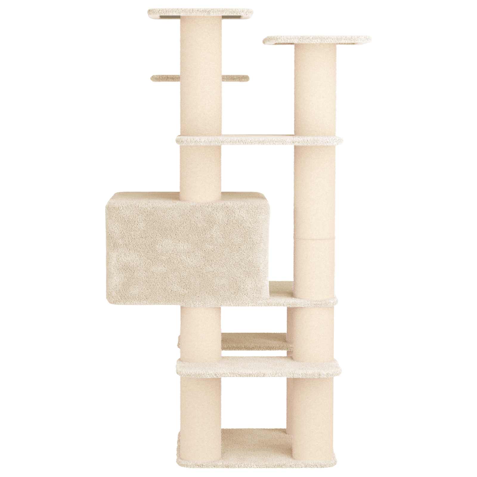 Δέντρο γάτας με στύλους ξύρας Κρεμ 161 cm