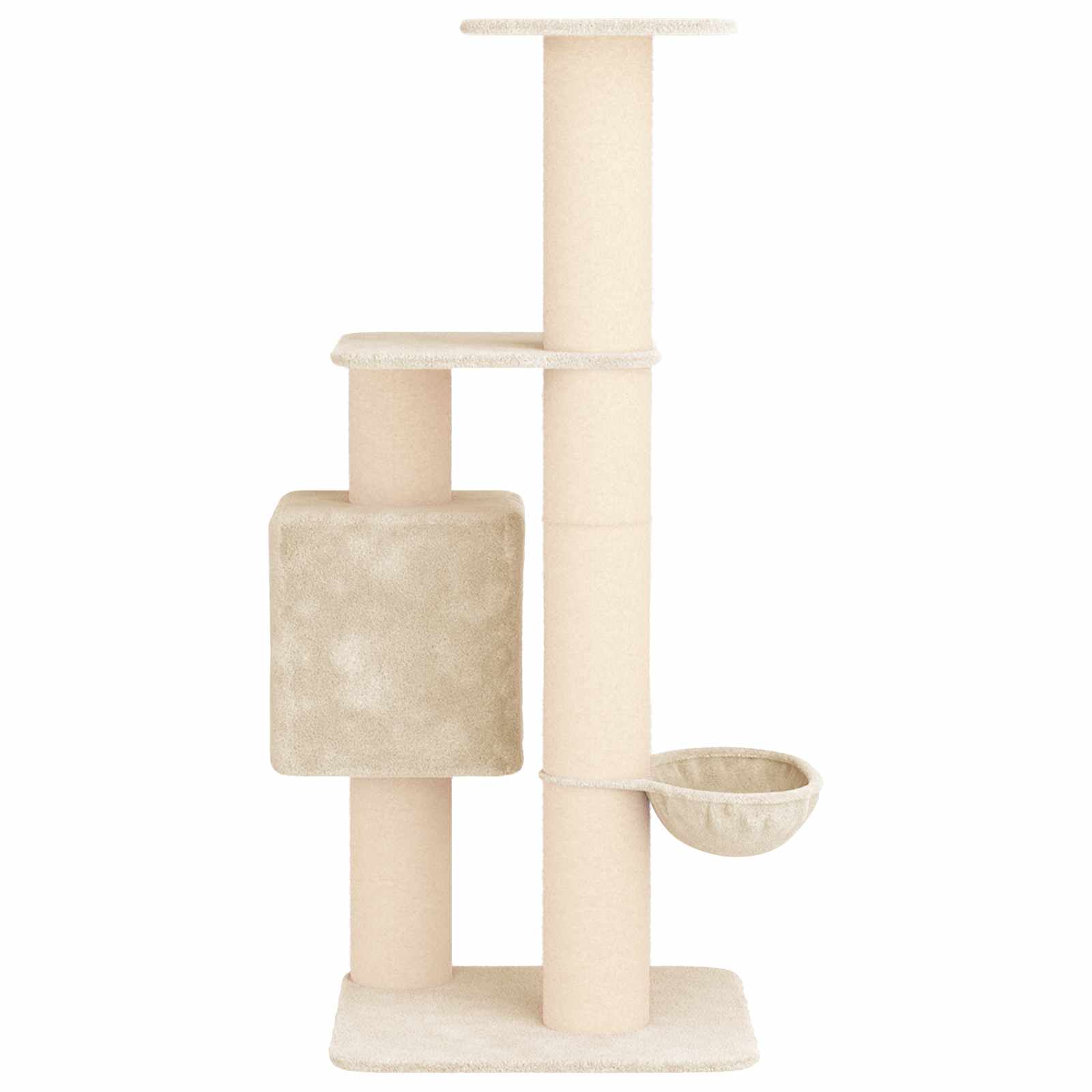 Δέντρο γάτας με στύλους ξύρας Κρεμ 137 cm