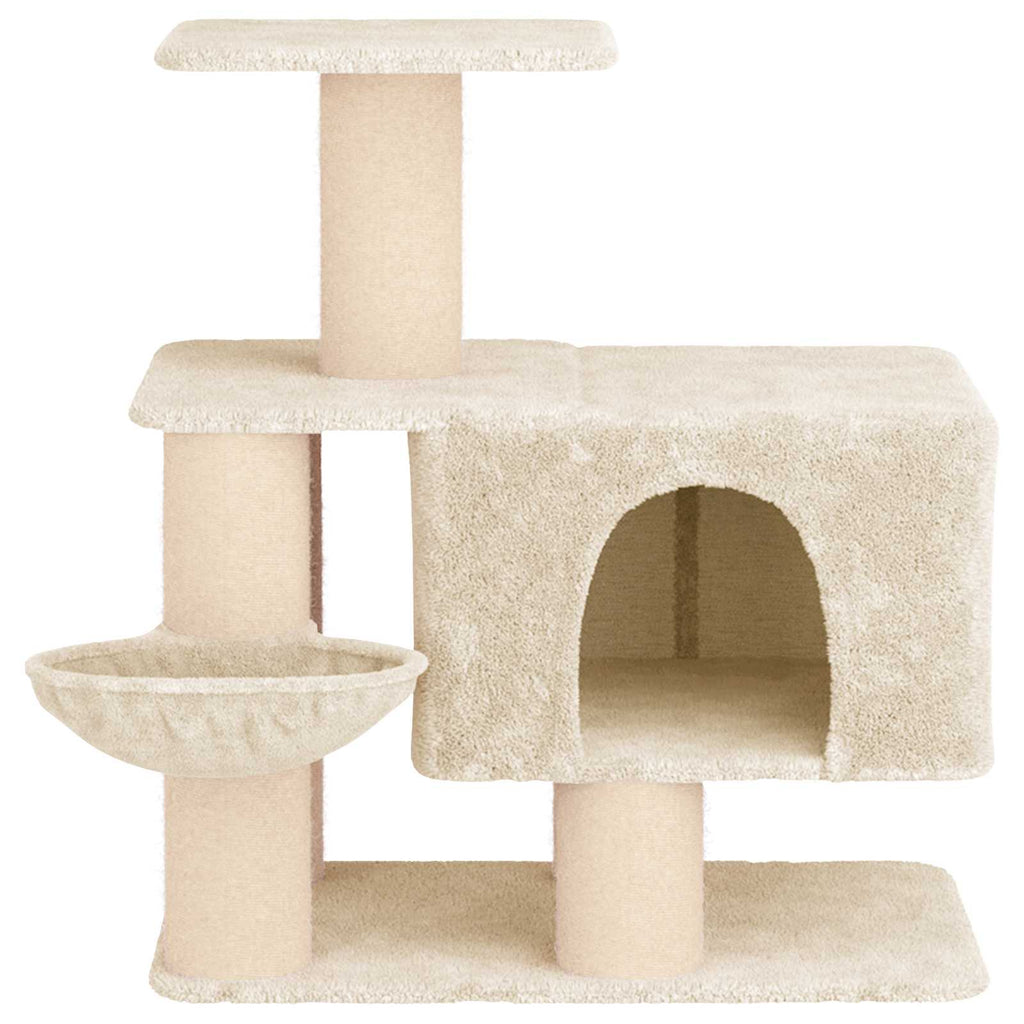 Δέντρο γάτας με στύλους ξύρας Κρεμ 96 cm